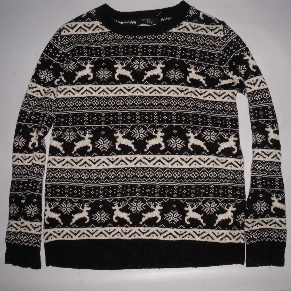 all black christmas sweater